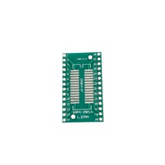 Двухсторонняя плата-переходник с SSOP-28 (шаг 0.65мм/1.27мм) на DIP 2.54мм