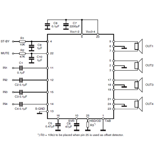 Аудио усилитель TDA7850