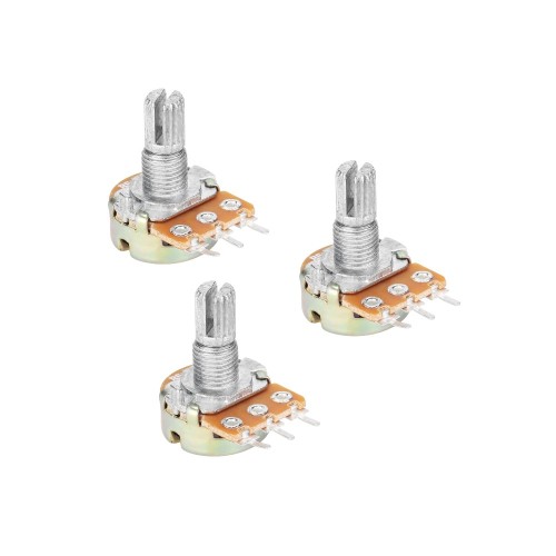 Потенциометр WH148 10кОм, переменный резистор 3-pin (3 шт.)