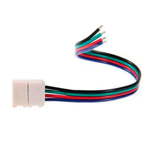 Коннектор для светодиодной ленты RGB односторонний с проводом