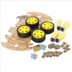 DIY набор-конструктор "4-х колесного шасси 2-ух уровневый" прозрачный акрил