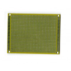 Двусторонняя макетная плата 7х9 см, зеленая