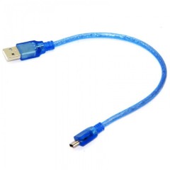 Дата кабель mini USB экранированный (30 см)