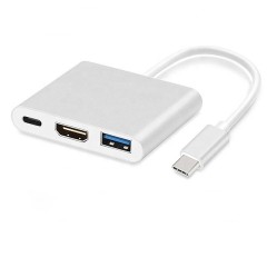 Адаптер - переходник USB Type-C на HDMI и стандартный USB порт