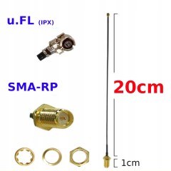 Переходник uFL IPEX IPX - разъем SMA-RP 1,13 мм 20 см