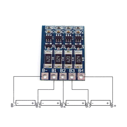 Плата балансировки заряда аккумуляторов HX-JH-001, 4 канала