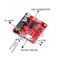 Bluetooth 5.0 аудио приемник
