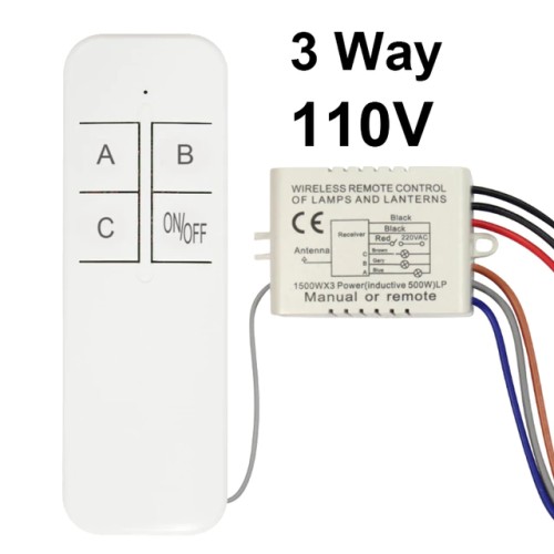 Беспроводной 3-канальный переключатель дистанционного управления 220В