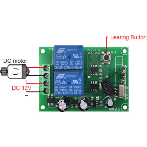Двигатель постоянного тока и мотора KR1202 (питание 12B) 433мГц