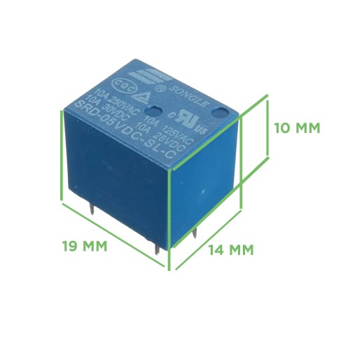 Реле 10А 5В SRD-05VDC-SL-C (5шт)