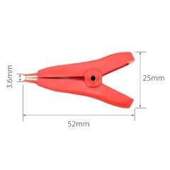 Медный зажим типа "крокодил" красный